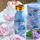 Shishe termike Bialetti Bridgerton, çelik inox, 460 ml, blu Bleached Denim