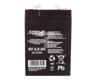 Bateri Xtreme Gel AGM 82-202, 6V, 4Ah, e zezë