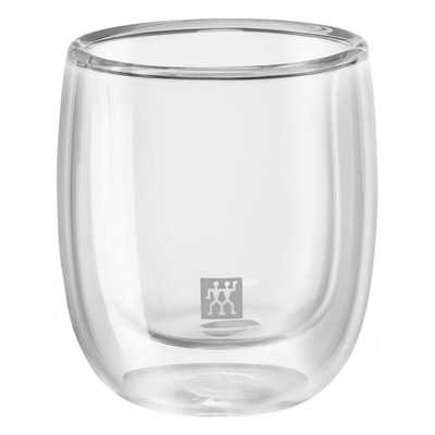 Set gotash espresso Zwilling Sorrento, 2 copë, qelq borosilikat, transparent
