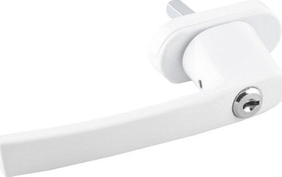 Dorezë dritareje me çelës Window Handle 23438, universale, plastike dhe metal, e bardhë