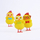 Dekor Pashke Arpex Happy Chicks with Glasses, set 3 copë, shumëngjyrëshe