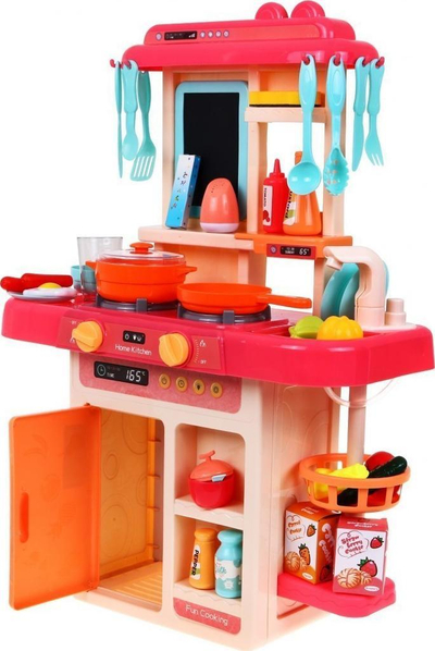 Kuzhinë lodër interaktive Interactive Kitchen 889-168, me drita, tinguj edhe aksesorë, rozë
