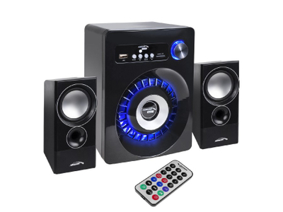 Boksa kompjutri Audiocore AC910, sistem 2.1, Bluetooth, LED blu, të zinj