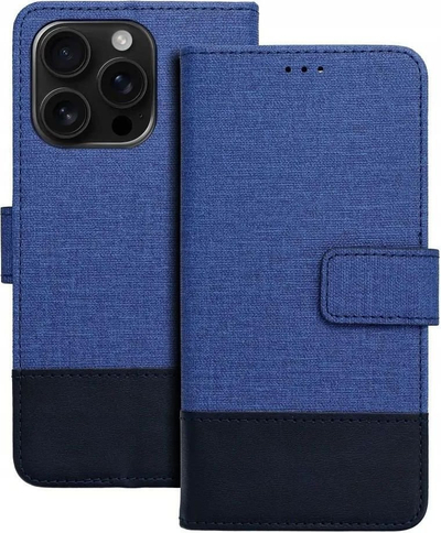 Kuti mbrojtëse libri OEM GOMMA për Samsung Galaxy S25 Edge, me xhepa për karta, blu