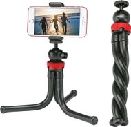 Tripod fleksibil Gagou, universale për telefon dhe GoPro, filetë 1/4", i zi me të kuqe