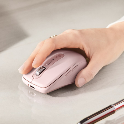 Maus Logitech MX Anywhere 3, Wireless, rozë
