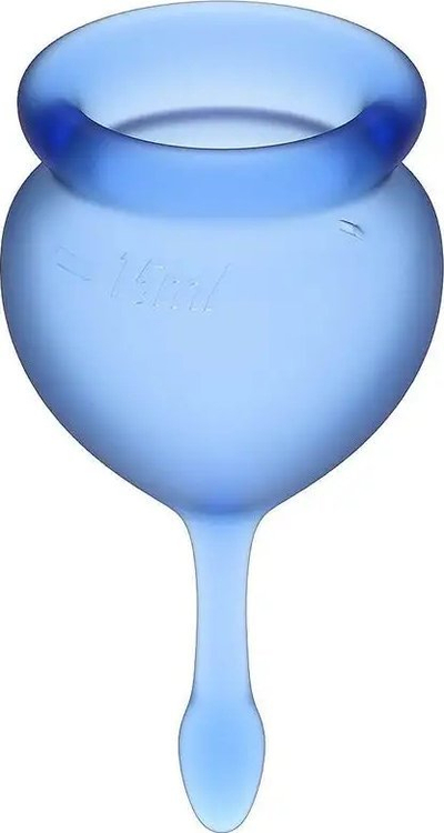 Kupa menstruale Satisfyer Feel Good, set 2 copë, blu