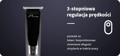 Trimmer flokësh Codos CHC-339, pa kabllo, ekran dixhital, gri mat