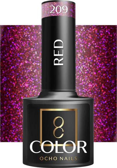 Llak hibrid për thonj Activeshop OCHO NAILS 209, 5 g, i kuq