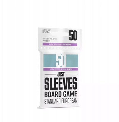 Mbrojtëse letrash loje Gamegenic Just Sleeves, Standard European, 50 copë, transparente