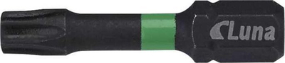 Bit goditës Torx Luna TX40, me vrimë, 32mm, set 2 copë, i zi