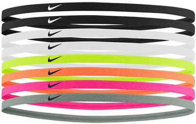 Shiritë flokësh Nike Skinny Hairbands N0002547 909, set 8 copë, shumëngjyrëshe