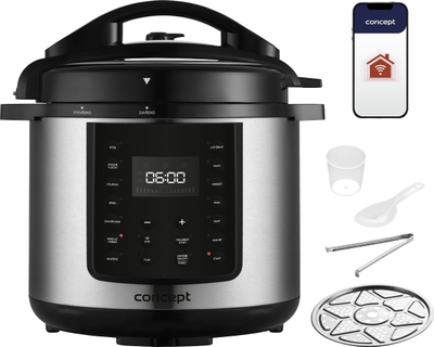 Tenxhere multifunksionale Concept CK8001, 5.6L, çelik inox, inox e zezë
