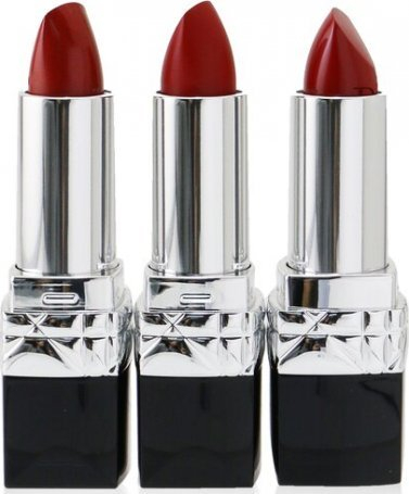 Set buzëkuqësh Christian Dior Rouge Dior Colours of Love Trio, 3 buzëkuq nga 3.5g, nuanca 999 e kuqe