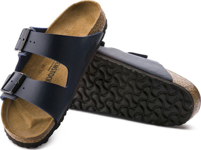 Sandale Birkenstock Arizona, Narrow Fit, Birko Flor, blu e errët