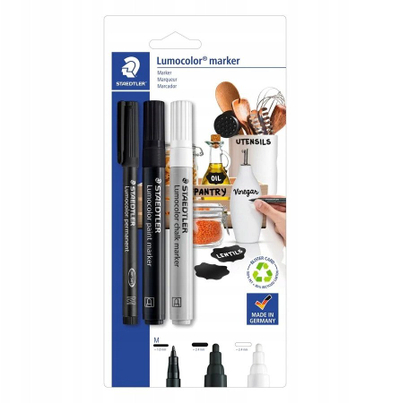 Сет маркери STAEDTLER Lumocolor, перманентни, 3 парчиња, црни