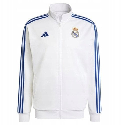 Bluze me zinxhir Adidas Real Madrid DNA TT M IT3804, e bardhë