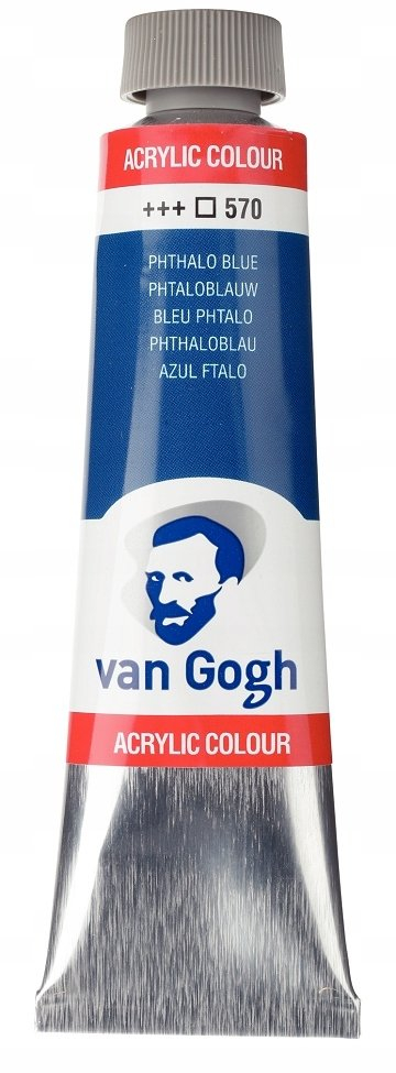 Ngjyra akrilike Talens Van Gogh 570, Phthalo Blue, 40 ml, e kaltër