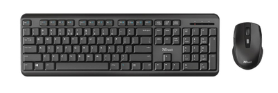 Set tastierë dhe maus Trust Ody Silent Wireless, i zi