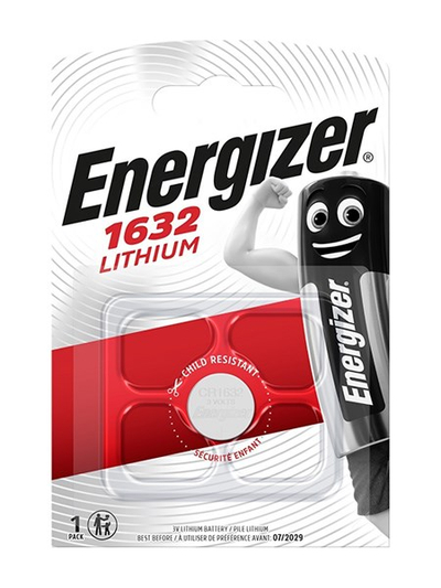Bateri litiumi Energizer CR1632, 3V, 1 copë