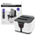 Doking stacion Qoltec për HDD SSD, 2.5" 3.5", SATA III USB 3.0, i bardhë e zi