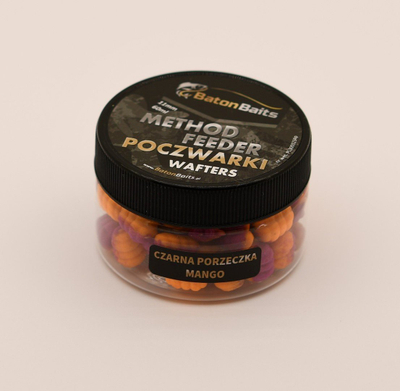 Karrrem peshkimi Baton Baits Pupae Wafters, 11 mm, 60 ml, rrush i zi dhe mango