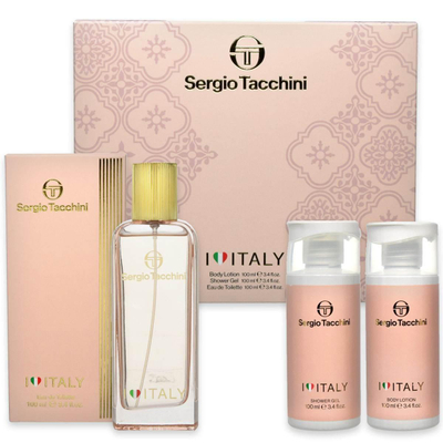 Set Sergio Tacchini Eau De Toilette, 100 ml + Shower Gel, 100 ml + Body Lotion, 100 ml