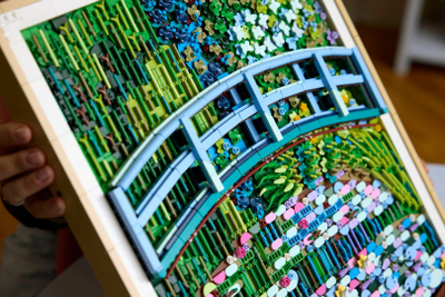 Set LEGO Art Claude Monet 31220, tablo murale dekorative, shumëngjyrësh
