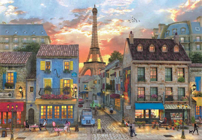 Puzzle Clementoni Collection Streets of Paris, 1000 copa, horizontal, shumëngjyrësh