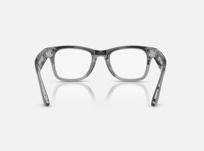Syze të mençura Ray-Ban Meta Wayfarer Gen 2, 53 mm, lente Transitions, gri transparente