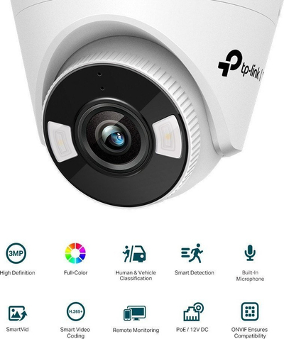 Kamerë IP TP-Link VIGI C430, 3MP, lente 4mm, bardh e zi