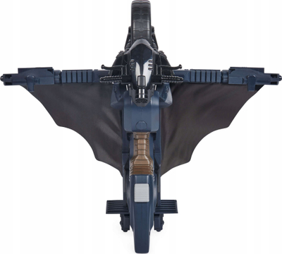 Lodër motor Batman DC Comics Batcycle, që kthehet, për figura 30 cm, blu e zezë