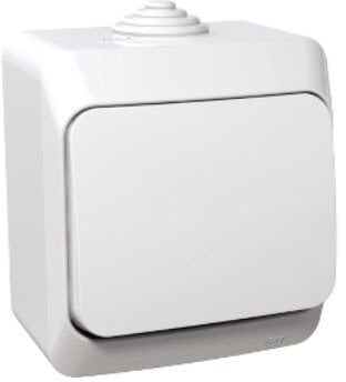 Prizë me kapak Schneider Electric Cedar Plus, montim sipërfaqësor, e bardhë