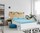 Komplet çarçafësh dopio King Size Heinner Home, 220x240 cm, mikrofibër 100 GSM, blu