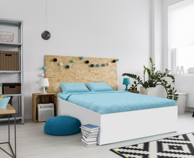 Komplet çarçafësh dopio King Size Heinner Home, 220x240 cm, mikrofibër 100 GSM, blu
