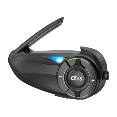 Interkom për motoçikletë Ejeas Q8, wireless, montim në helmetë, i zi