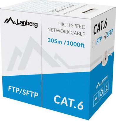 Kabllo rrjeti Lanberg LCS6-11CU-0305-S, Cat.6 SFTP, 305m, gri