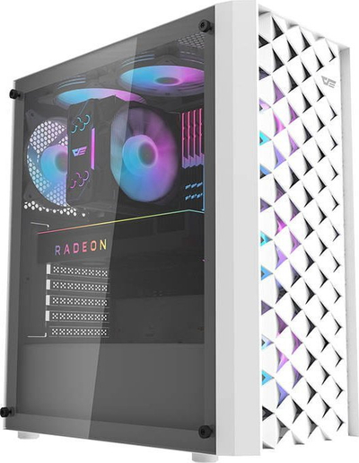 Куќиште за компјутер Darkflash DK351, бело, Midi Tower