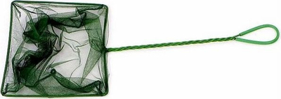 Мрежа за аквариум Happet, 15 cm, рачка од нерѓосувачки челик, зелена