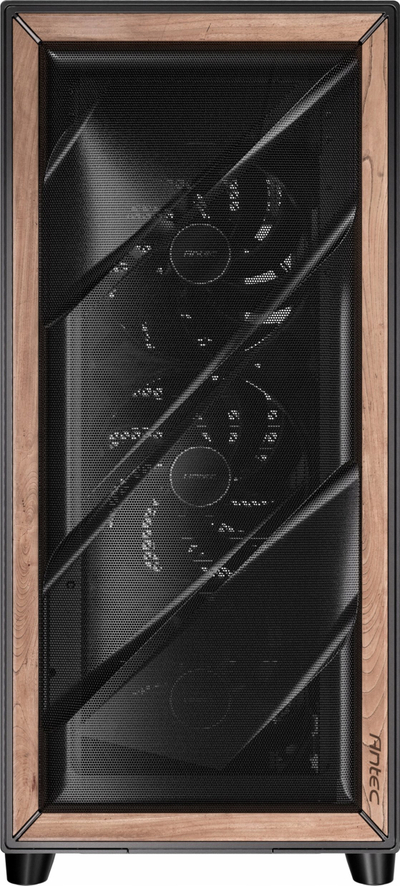 Kuti kompjuteri Antec FLUX PRO EUV, Full Tower, me ekran temperature, e zezë me dru