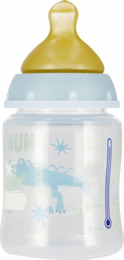Biberon NUK First Choice+, tregues temperature, 150 ml, transparent