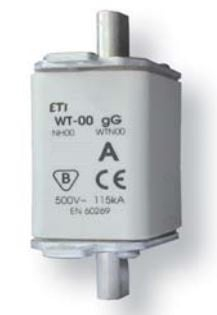 Siguresë industriale ETI NH00 gG, 50A, 500V, e bardhë