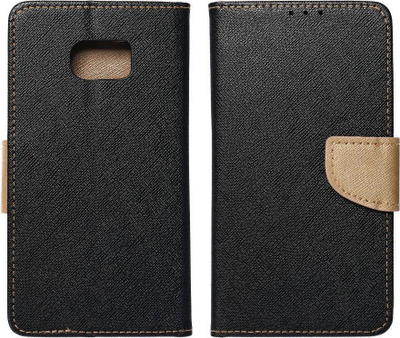 Kapak libri Fancy për Xiaomi Redmi 10, me xhepa kartash, me magnet, i zi me bezhë