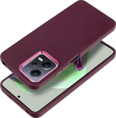 Këllëf telefoni Frame për Xiaomi Redmi Note 12 5G, TPU, me mbrojtje kamere, vjollcë