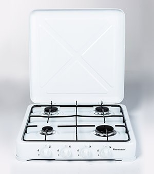 Skare me gaz Ravanson K-04T, 4 djegës, 5.45 kW, e bardhë