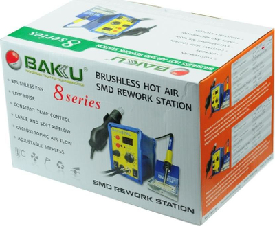Stacion ajri të nxehtë me hekur saldimi Baku BK-878, 750W, 220V, blu