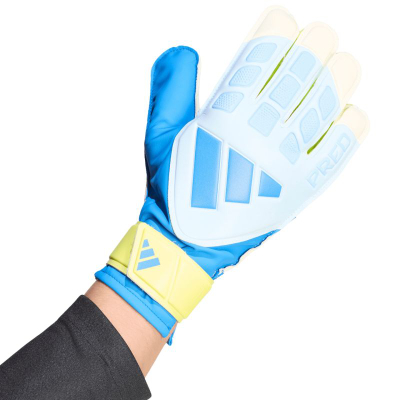 Doreza portieri adidas Predator Training KA7786, latex, për stërvitje, të bardha blu të verdha