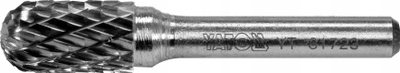 Freza cilindrike për hekur Yato YT-61723, dia 10mm, bisht 6mm, ngjyrë argjendtë