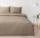 Сет чаршафи Matex Bed Linen Satin, 220x200 cm, памук сатен waffle, беж