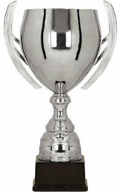 Kupë trofe metalike BATIKAS 1062E, 36cm, diametër 140mm, argjendtë